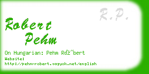 robert pehm business card